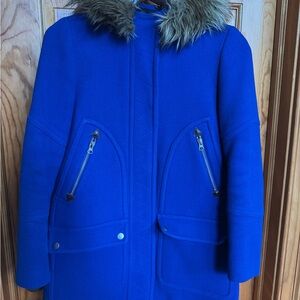 EUC J. Crew royal blue Stadium Cloth coat ( nellogori)